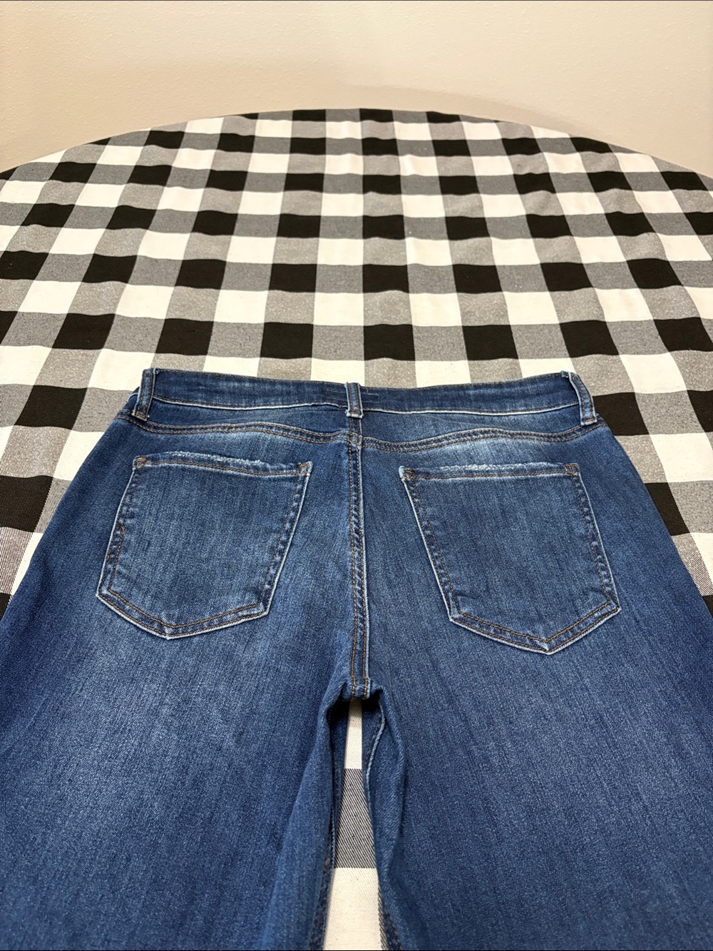Kut from the Kloth Kelsey Fab Ab Ankle Flare High Rise Jeans Frayed Hem Size 8 - Picture 8 of 14